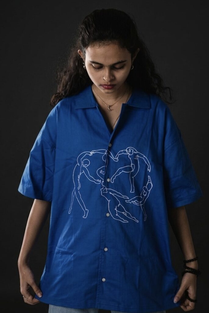 DUD Eternal Dance to the Blues — heavy 280 GSM statement piece — Chennai anti-fashion